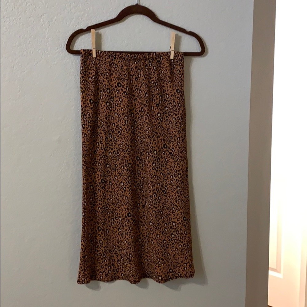 Floral print midi skirt